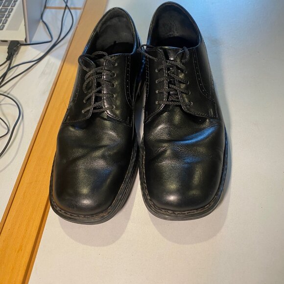 Born - Size 9.5M - Men\'s Derby Oxford Black Leather Lace-up Shoes M3449 main image 6